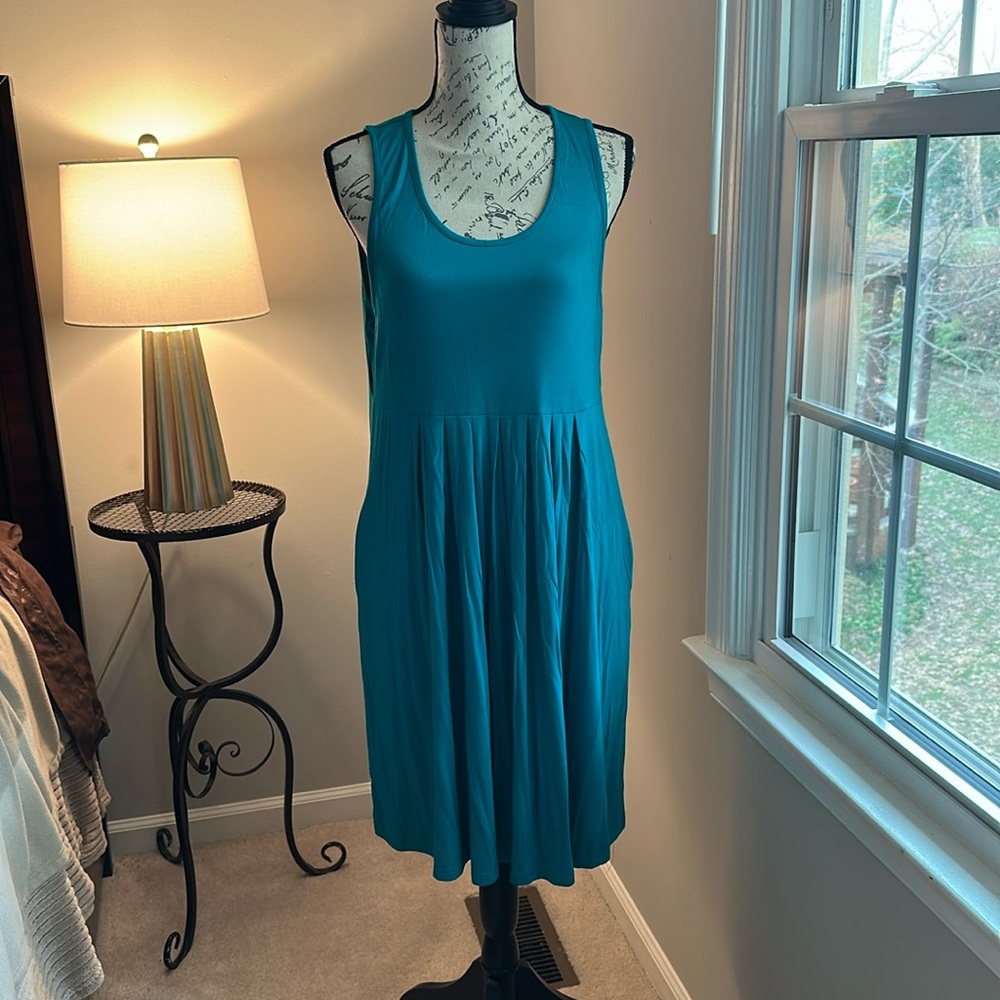 Teal dress with POCKETS